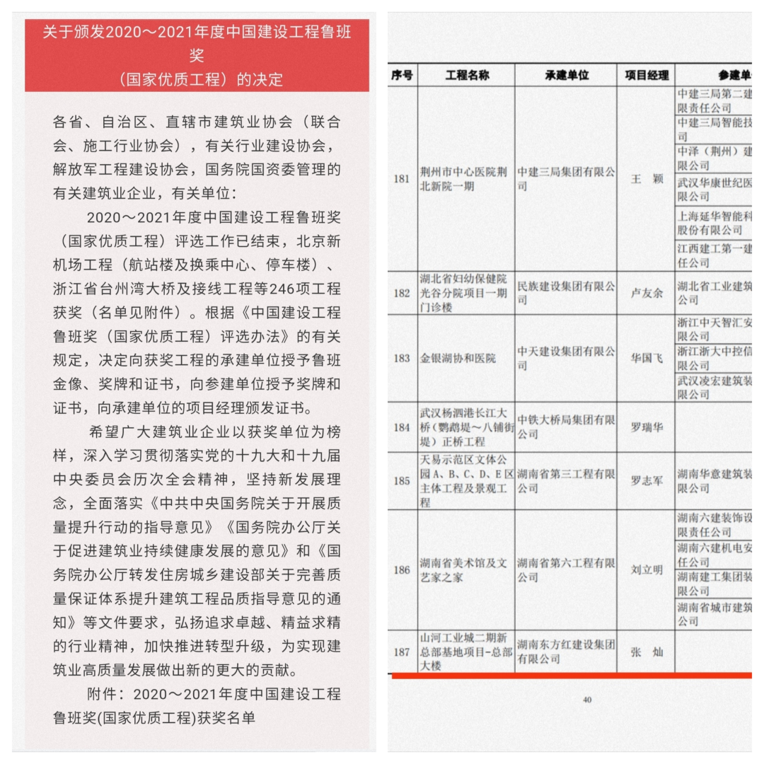 喜提“魯班獎”，山河智能總部大樓有“顏”更有“才”